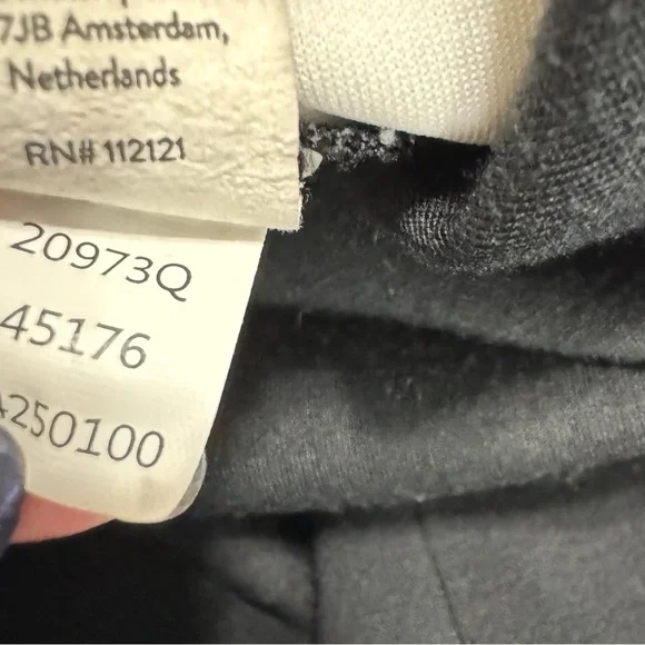 Spanx AirEssentials Mock Neck Striped Track Jumpsuit Very Black Wide Leg Size 2X - Picture 12 of 14